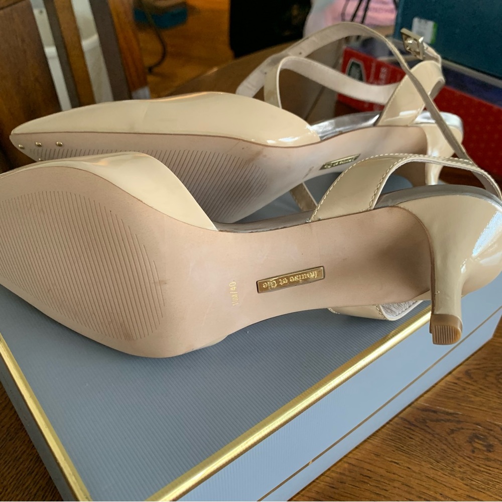 Louise et Cie Esperance Soft Patent Leather Pointed Toe Kitten Heels Size 10 - Picture 7 of 12